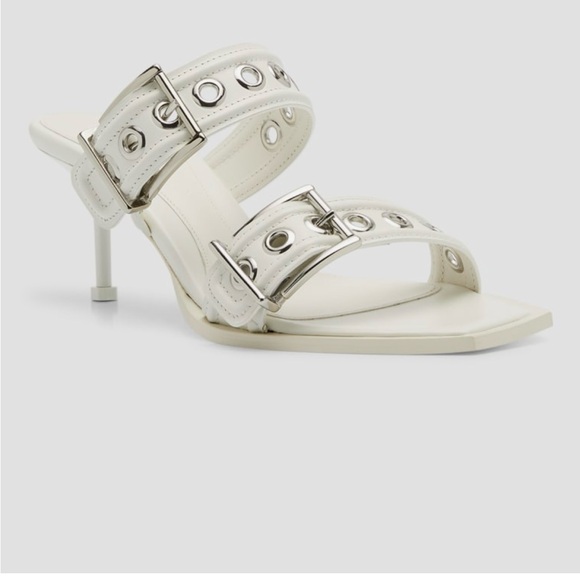 Alexander McQueen - SOLD OUT- White Heeled Sandals - Picture 1 of 6